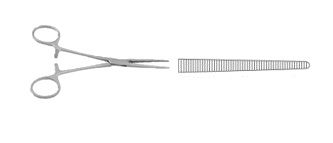 Затискач Rochester-Pean, гемостатичний, прямий, 18,5cm